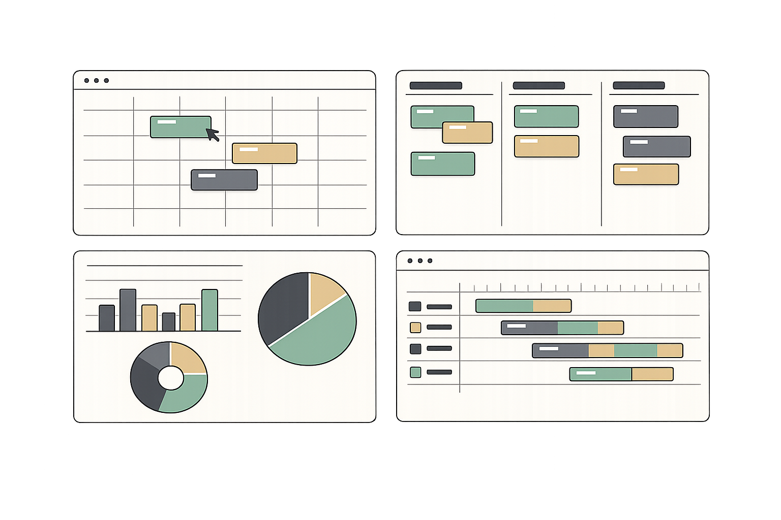 Production planning and scheduling software with manufacturing calendar and work order management