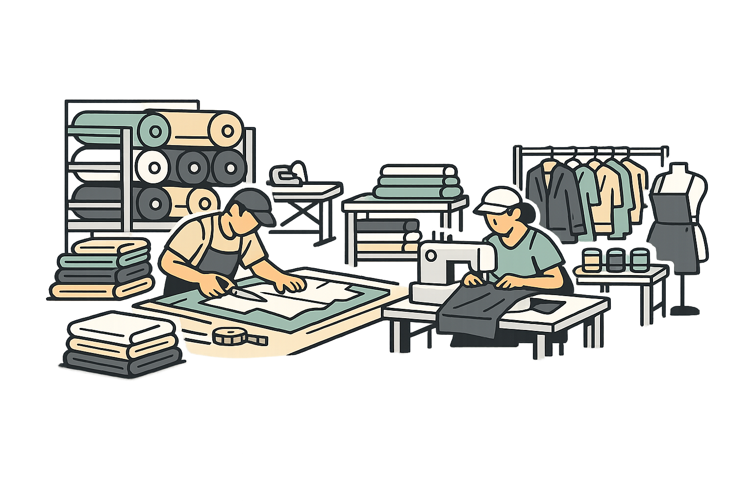 Fiddle apparel and textiles manufacturing software dashboard