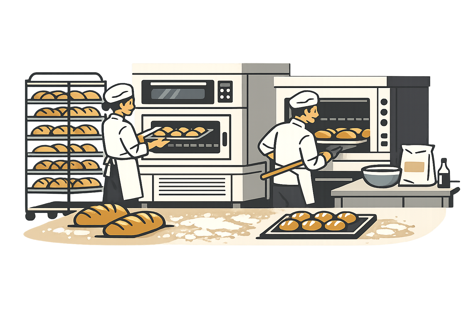 Fiddle bakery production software dashboard