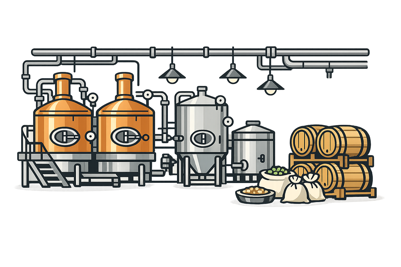 Fiddle craft brewery and distillery software dashboard