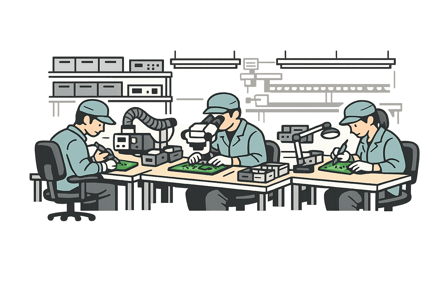 Fiddle electronics assembly manufacturing software dashboard