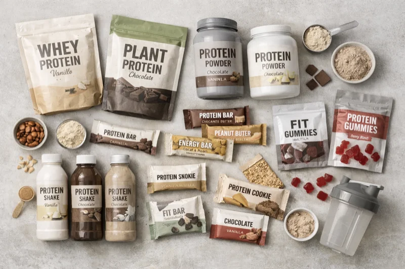 Various food brand products managed with Fiddle inventory software