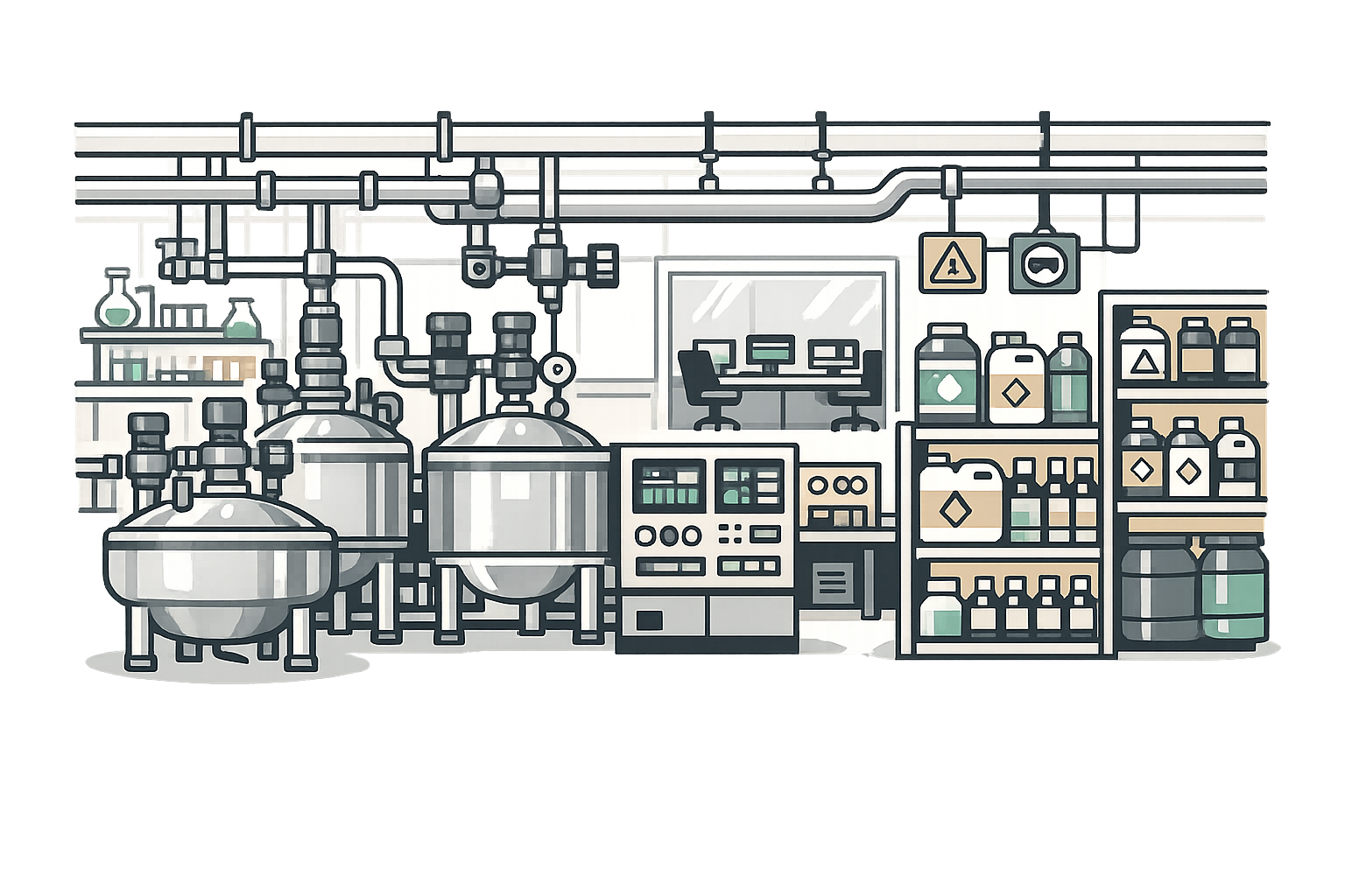 Fiddle inventory dashboard showing chemical batch tracking