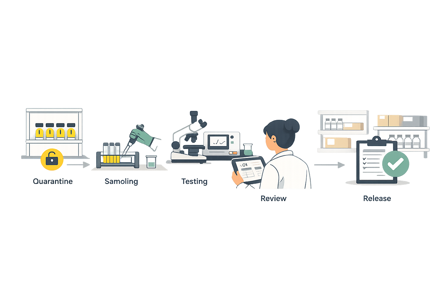 Fiddle component release management for pharmaceutical